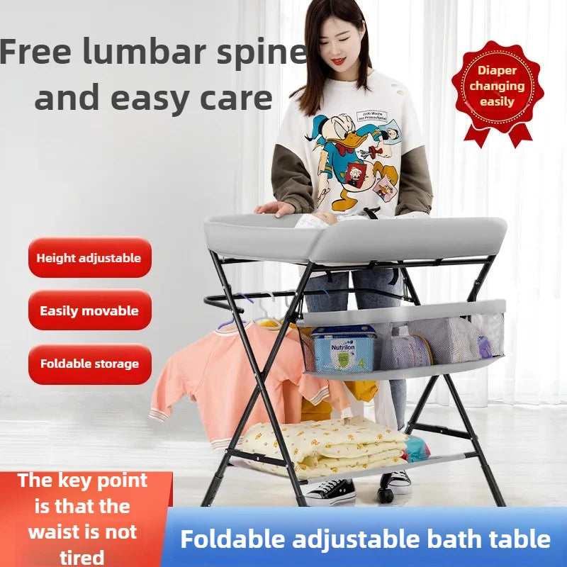 Foldable Diaper Changing Desk Baby Care Massage Table Multi-function Newborn Diaper Change Station Portable Diaper Change
