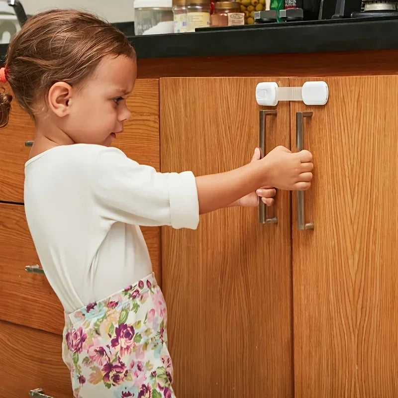 Child Safety Cabinet Lock Baby Proof Security Protector Drawer Door Cabinet Lock Plastic Protection Kids Safety Door Lock