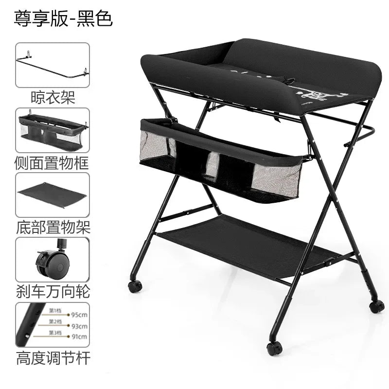 Foldable Diaper Changing Desk Baby Care Massage Table Multi-function Newborn Diaper Change Station Portable Diaper Change