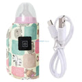 K9FF Baby Bottle Heater Case USB Charging Heating Sleeve Milk Warmer 3-Gear Adjustable Insulated Breastmilk Heating Bag