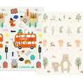 180*200cm Baby Playmat Folding XPE Play Mat Kid Soft Floor Mat Nursery Cartoon Activity Game Pad Double Surface Baby Carpet Gift