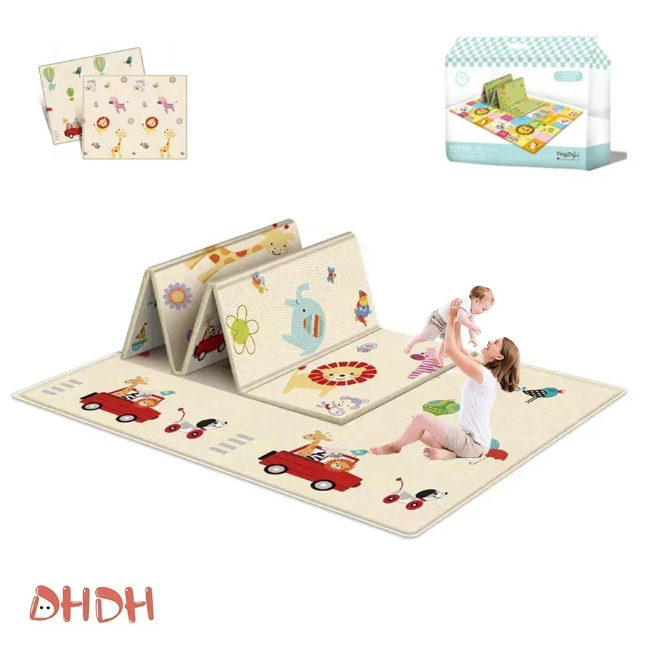 Pattern Waterproof Foldable Waterproof Baby Carpet Activities Mat for Baby Outdoor Camping Mat Foldable Play Mat Activities Mat