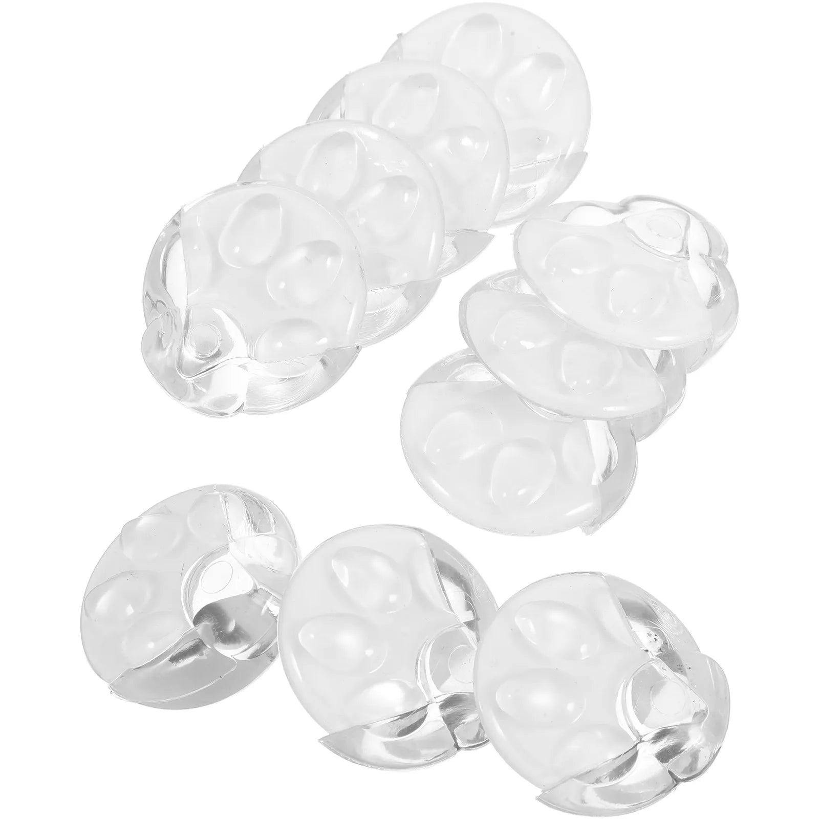 10Pcs Soft Silicone Corner Protectors for Furniture Anti- Guards Baby Proofing Table Desk Safety Bumpers Clear