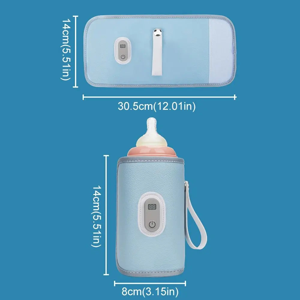 Digital Baby Bottle Warmer 5 Levels Type-C Milk Bottle Insulation Cover LED Display Heating Bottle Thermal Heater Newborn