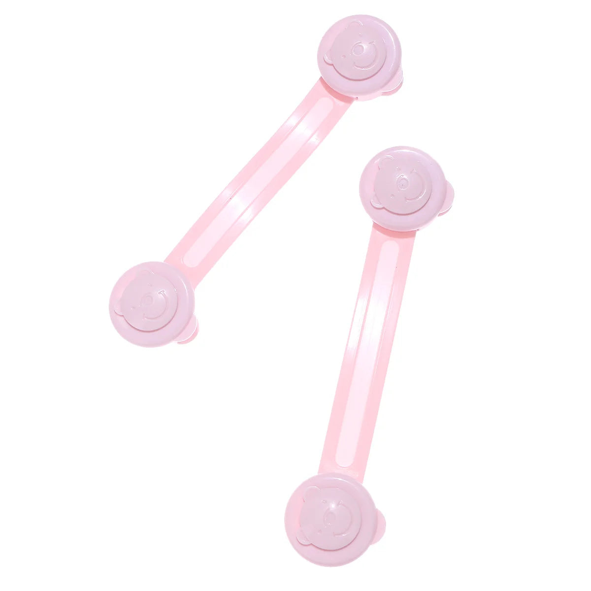 2Pcs Bear Shaped Child Safety Locks Premium ABS Material Easy Open Protective Cabinet Drawer Latches Baby Proof Lock for Infant