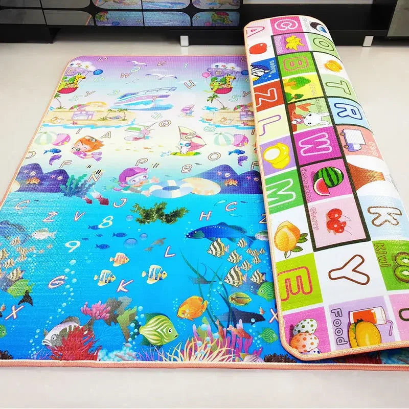 Large Size Double -sided Pattern Baby Crawling Play Mat Folding Mats Carpet Play Mat for Children's Safety Rug Playmat 200x180cm