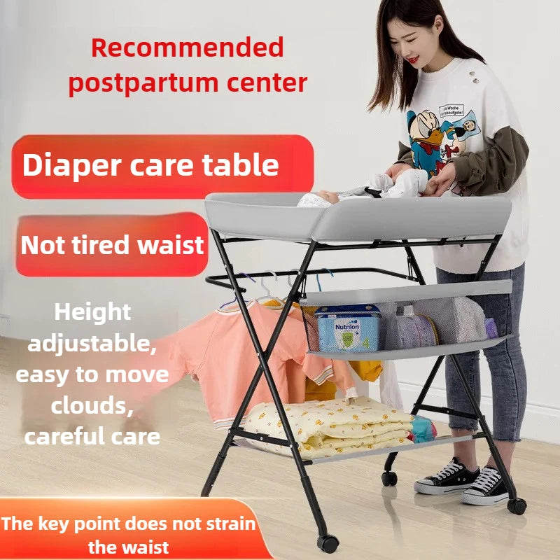 Foldable Diaper Changing Desk Baby Care Massage Table Multi-function Newborn Diaper Change Station Portable Diaper Change