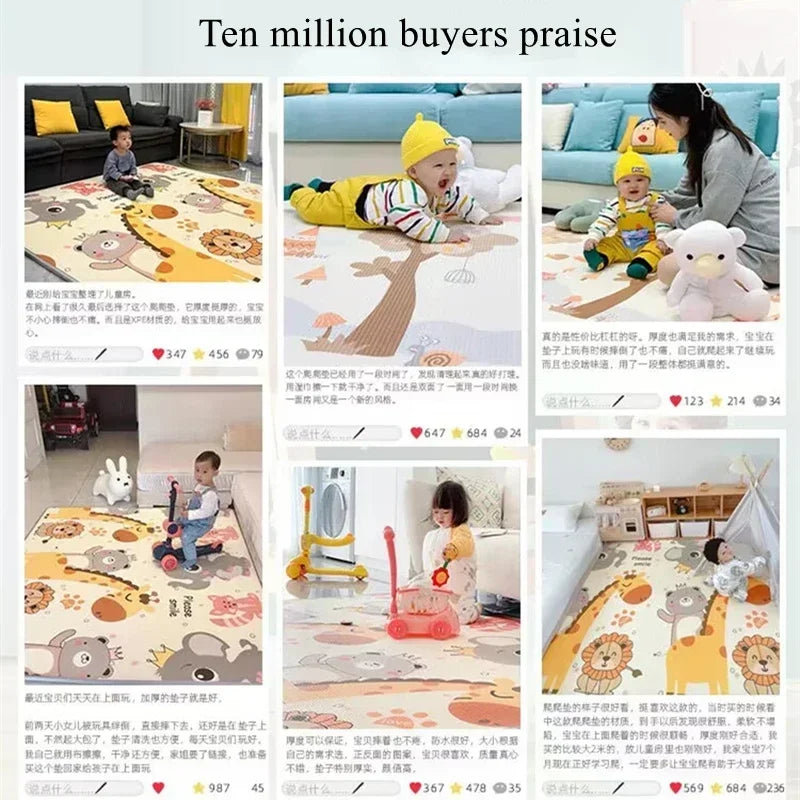 Tasteless Thicken Large Size Play Mat for Children's Safety Mat EPE Environmentally Baby Crawling Play Mats Folding Mat Carpets