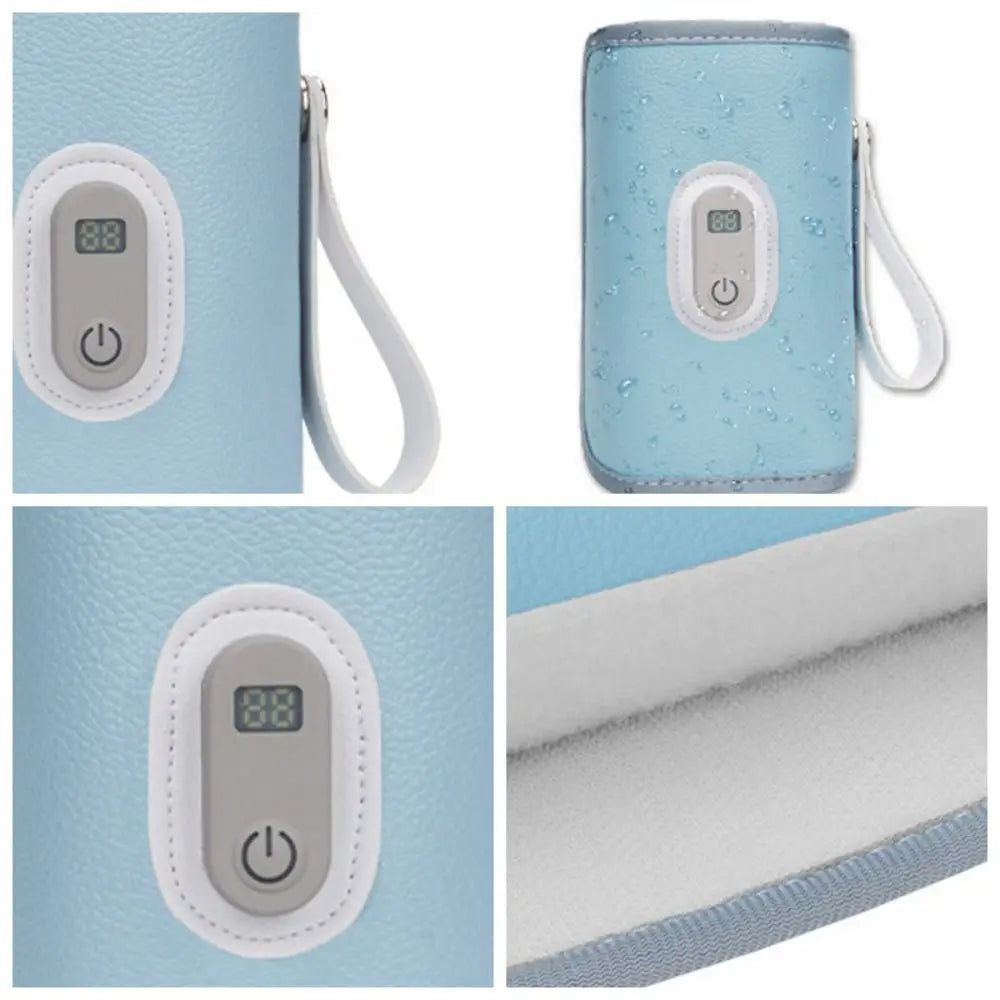Digital Baby Bottle Warmer 5 Levels Type-C Milk Bottle Insulation Cover LED Display Heating Bottle Thermal Heater Newborn