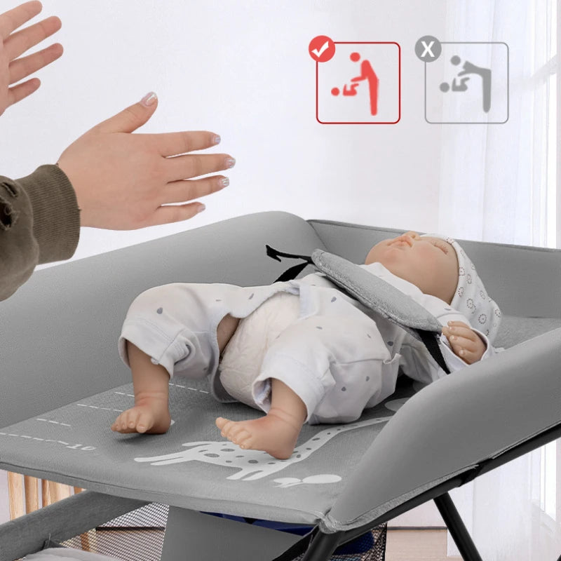 Foldable Diaper Changing Desk Baby Care Massage Table Multi-function Newborn Diaper Change Station Portable Diaper Change