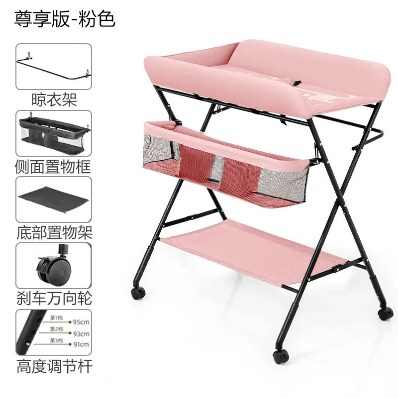 Foldable Diaper Changing Desk Baby Care Massage Table Multi-function Newborn Diaper Change Station Portable Diaper Change