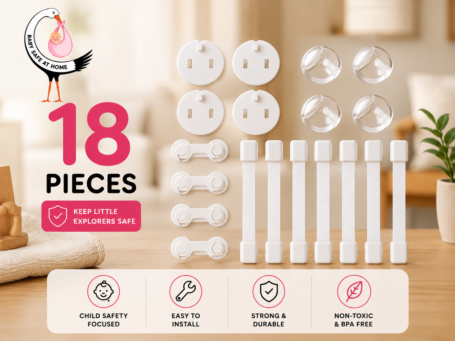 Baby Safety Starter Kit – 18 Pieces