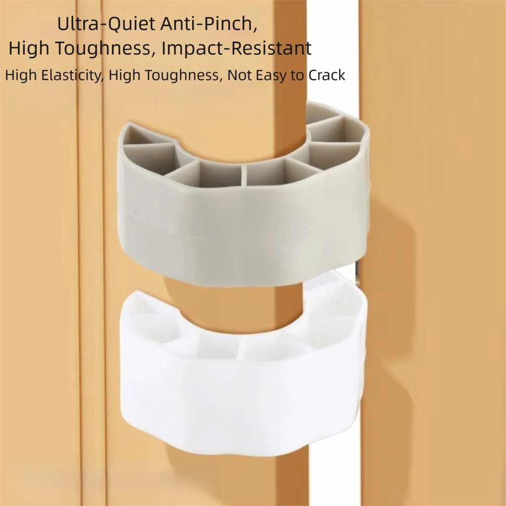 Soft PVC Door Stopper Noise Reduction Silent Design Anti Slam Guard Universal Fit Anti Pinch Finger Protector Kid Safety