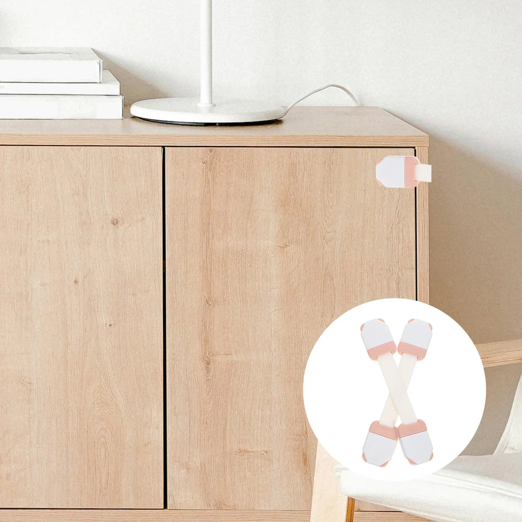 2Pcs Cabinet Locks Baby Proofing Safety for Toddlers Strong ABS Construction No Installation Tools Required Kitchen Bathroom