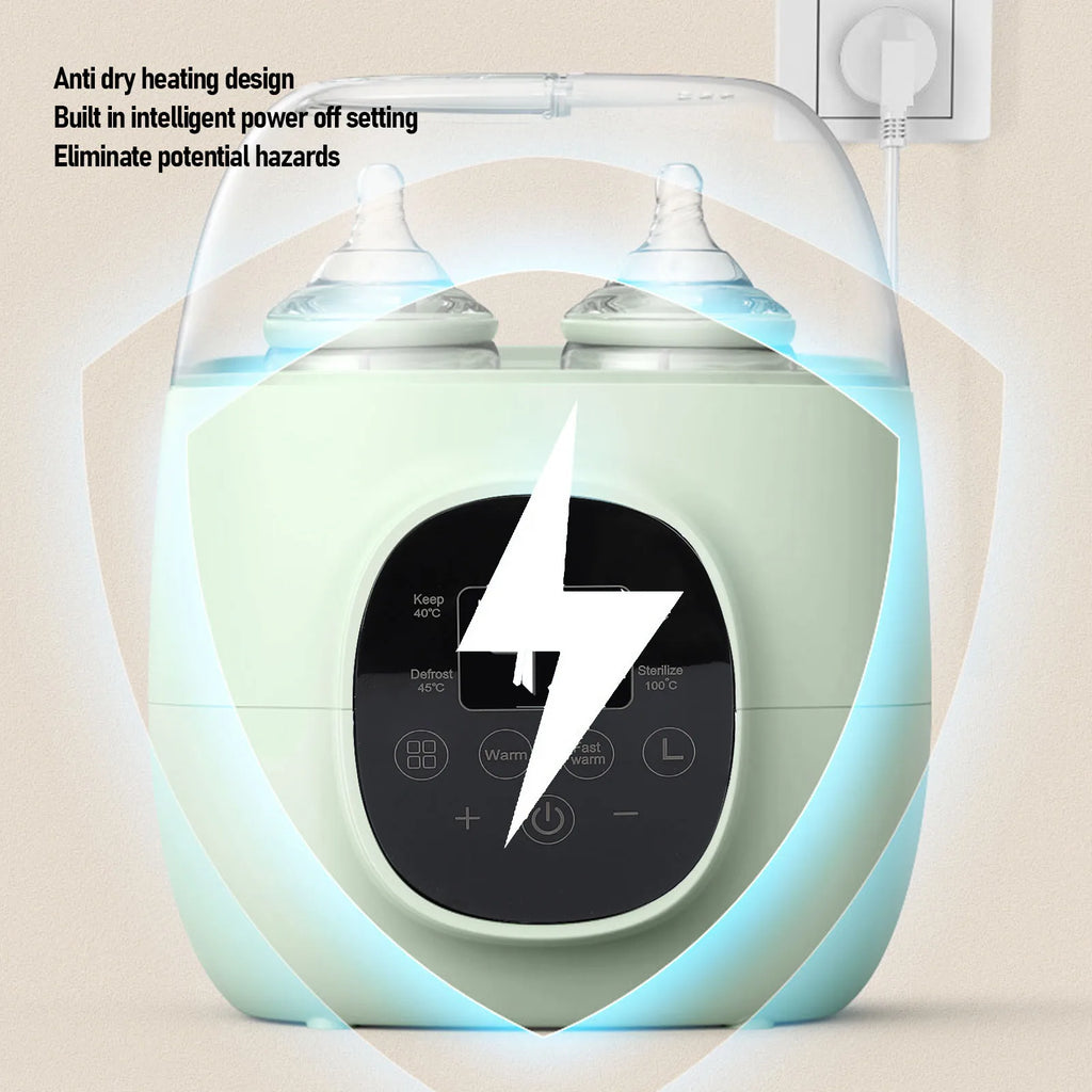 Baby Bottle Warmer 200W PP Multifunctional Fast Heating Baby Food Milk Warmer with Defrost for Breastmilk All Bottle Sizes.