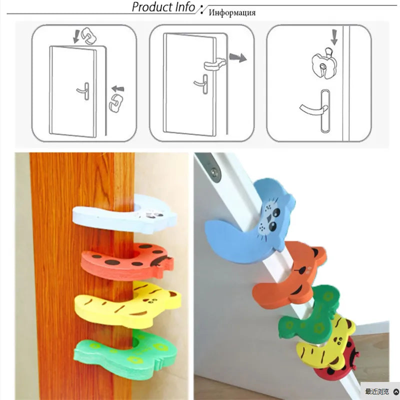 Child Safety Lock Door Stopper Door Holder Cabinet Drawer Latch Baby Proofing Home Protection Kids Security Device