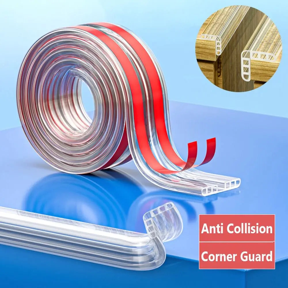 Anti Collision Baby Proofing PVC Transparent Table Edge Protector Self Adhesive Kids Safety Airbag Furniture Bumper High Quality