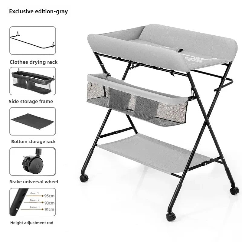Foldable Diaper Changing Desk Baby Care Massage Table Multi-function Newborn Diaper Change Station Portable Diaper Change