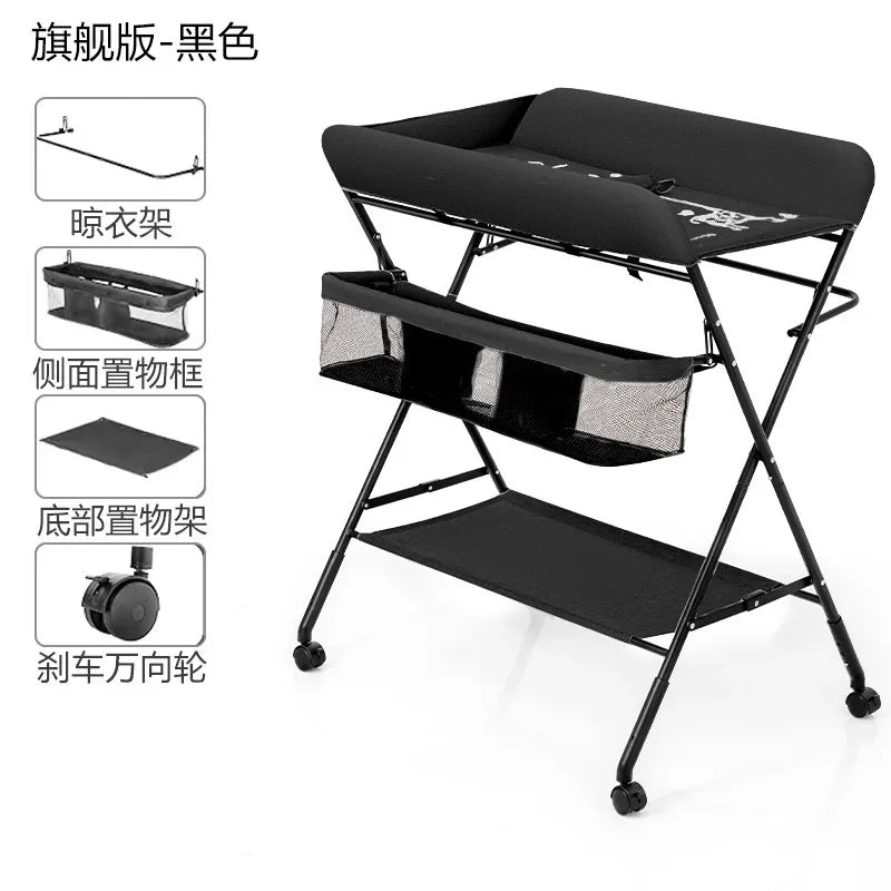 Foldable Diaper Changing Desk Baby Care Massage Table Multi-function Newborn Diaper Change Station Portable Diaper Change