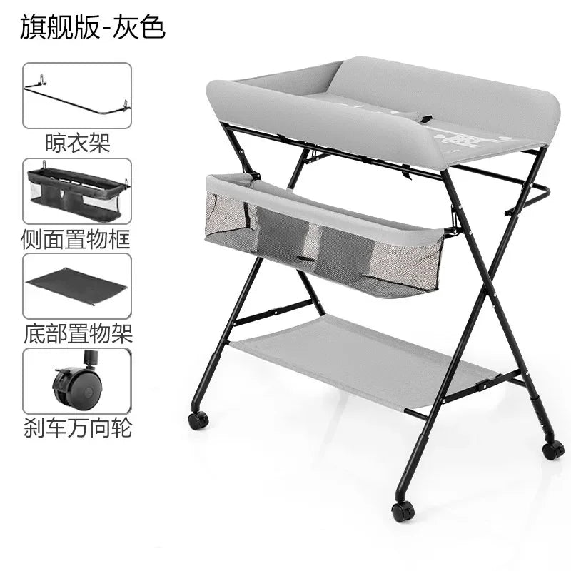 Foldable Diaper Changing Desk Baby Care Massage Table Multi-function Newborn Diaper Change Station Portable Diaper Change