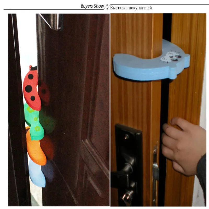 Child Safety Lock Door Stopper Door Holder Cabinet Drawer Latch Baby Proofing Home Protection Kids Security Device