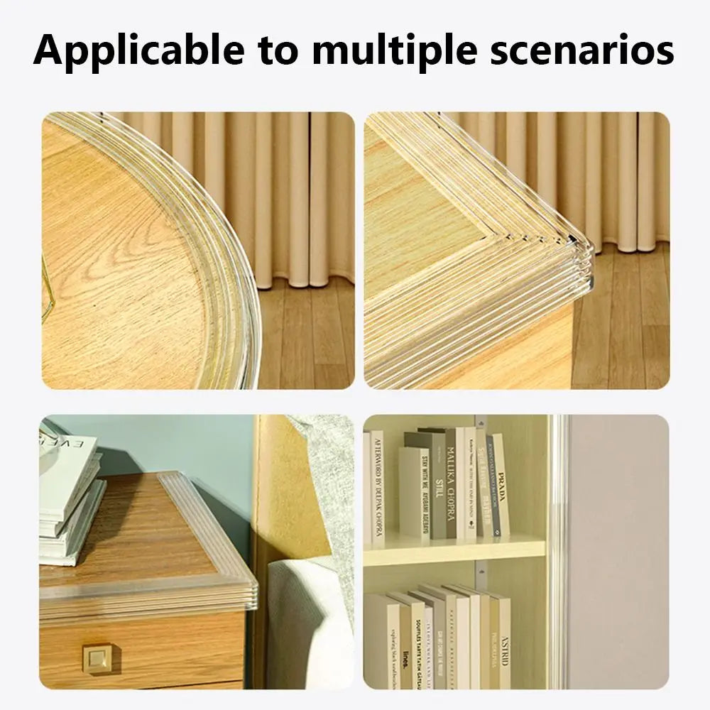 Anti Collision Baby Proofing PVC Transparent Table Edge Protector Self Adhesive Kids Safety Airbag Furniture Bumper High Quality